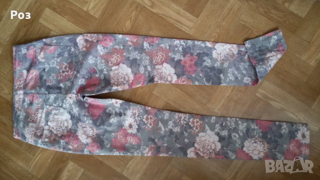Дънкови панталони на цветя, снимка 2 - Дънки - 27790343