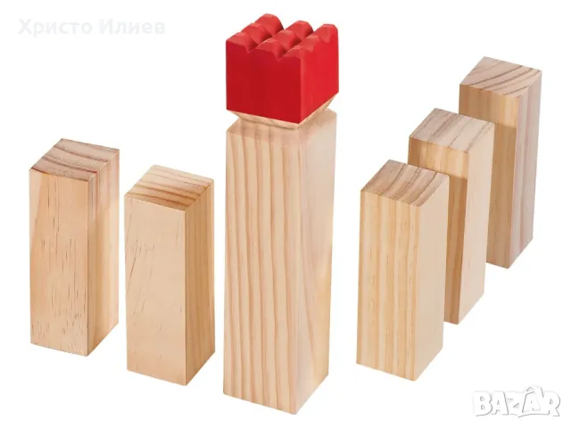 Шведски шах Kubb Game Викингски шах Игрателна дървена куб игра, снимка 2 - Образователни игри - 48878460