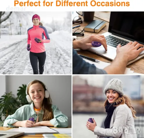 WAHTOOK Магнитни нагреватели за ръце, акумулаторни 2 броя, 3 нива топлина, ултра тънки, снимка 2 - Други стоки за дома - 47514555