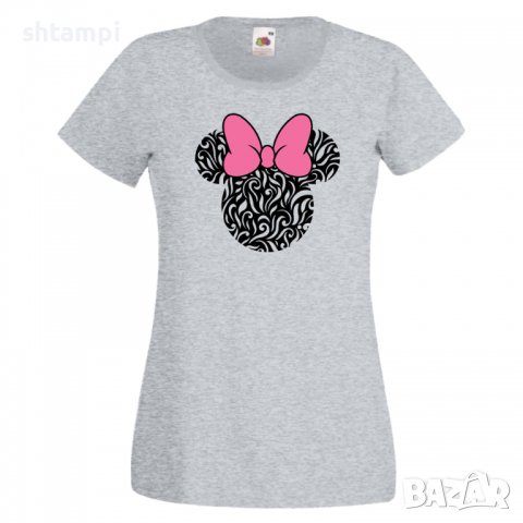 Дамска тениска Minnie Head 6 Подарък,Изненада,Рожден ден,, снимка 4 - Тениски - 36530179