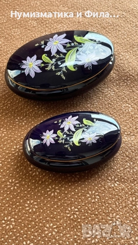 Порцеланови 2 броя кутий за скъпоценни бижута, снимка 1