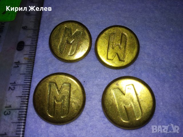ЛОТ 4 СТАРИ ВИНТИДЖ ПОЗЛАТЕНИ КОПЧЕТА МЕТАЛНИ с БУКВАТА - М - За КОЛЕКЦИЯ ДЕКОРАЦИЯ 41077, снимка 7 - Колекции - 43546052