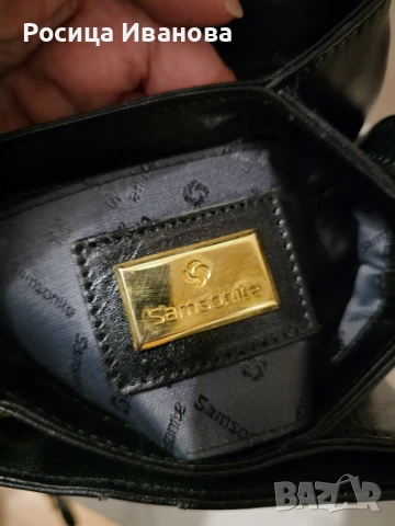 Samsonite, оригинална  нова чанта естествена кожа , снимка 5 - Чанти - 50913964