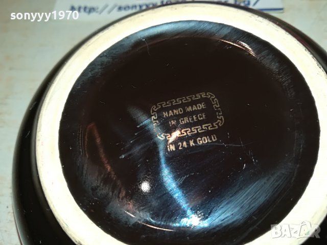 hand made in 24k gold in greece-пепелник 11см керамика 1103232002, снимка 17 - Антикварни и старинни предмети - 39965110