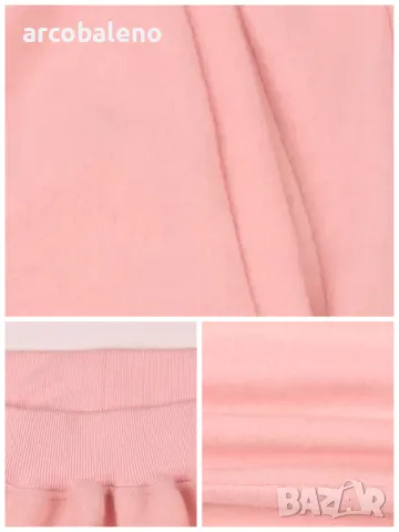 Ежедневни дамски памучни широки спортни панталони с джоб, 3цвята, снимка 6 - Панталони - 43355829