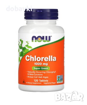 Хлорела - NOW Foods, Chlorella, 1,000 mg, 120 Tablets