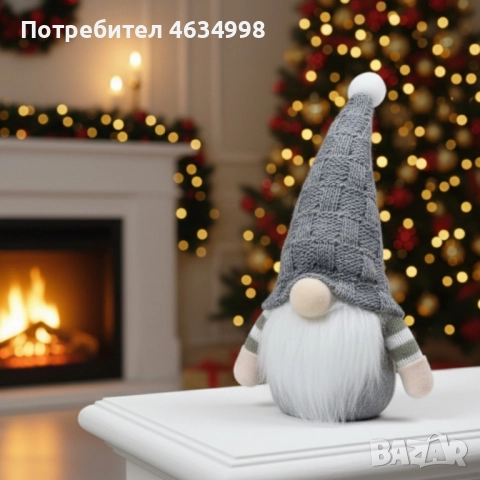 Плюшена коледна играчка – уютна украса за дома, снимка 4 - Декорация за дома - 52579345