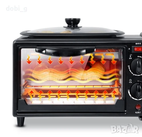 Печка, тостер и кафемашина - 3в1, снимка 5 - Печки, фурни - 51268497