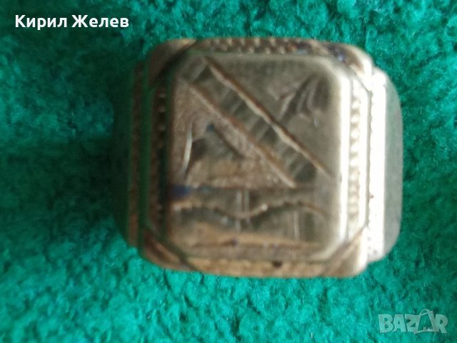 Стар БРОНЗОВ ПОЗЛАТЕН РЕТРО Арт ПРЪСТЕН ОРНАМЕНТИРАН РЪЧНА ИЗРАБОТКА  20859, снимка 4 - Антикварни и старинни предмети - 33369354