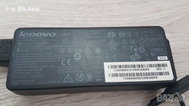 оригинално зарядно за Lenovo правоъгълна букса, снимка 4 - Батерии за лаптопи - 37303067