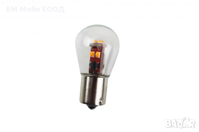 LED диодна крушка за мигач 21W, BA15S S35, Оранжева, снимка 2 - Аксесоари и консумативи - 33017473