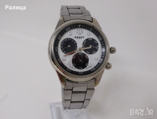 Швейцарски кварцов часовник Cadet с въртрешен въртящ безел, снимка 4 - Мъжки - 53579090