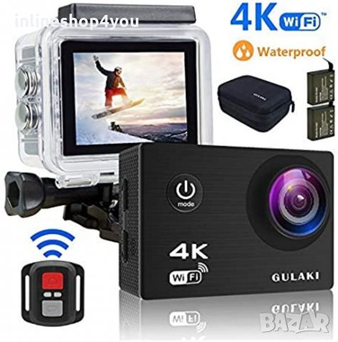 21в1 4k WiFi безжична ЕКШЪН водоустойчива камера тип GoPRO с аксесоари, снимка 3 - Камери - 33604159