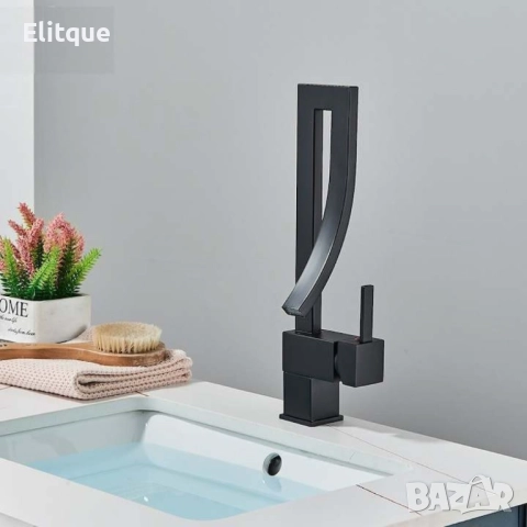 Смесител за мивка  модел водопад, матов, черен, снимка 5 - Други стоки за дома - 52854031