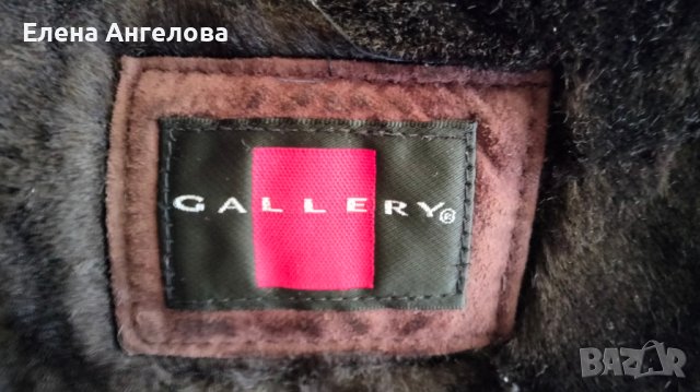 Кожено яке, палто, велур, кафяво "Gallery" №40, снимка 3 - Якета - 40709485