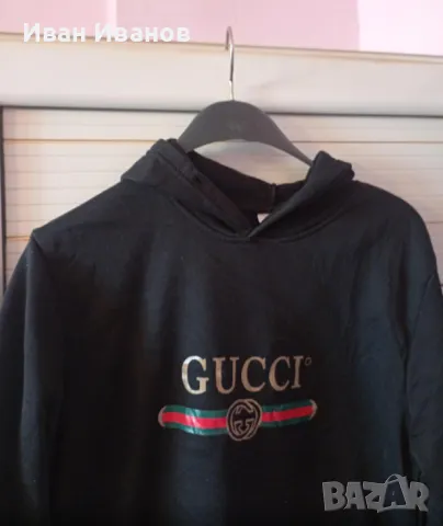 Оригинална фланела с качулка Gucci, снимка 5 - Блузи - 48386741