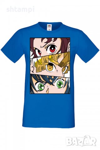 Мъжка тениска Demon Slayer Trio,Анимация,игра,Празник,Повод,, снимка 4 - Тениски - 38095383