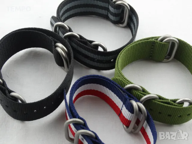 КАИШКА ZULU- ЧЕРЕН / СИВ -22мм + ПОДАРЪК, снимка 10 - Каишки за часовници - 48146992