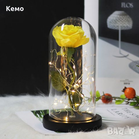 Роза в стъкленица с лед светлина, снимка 7 - Подаръци за жени - 27758639