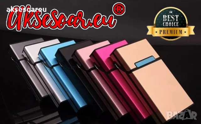 Преносима дамска кутия за слим цигари от алуминиева сплав Джобна кутия за мурати slim Табакера, снимка 10 - Табакери - 39358737