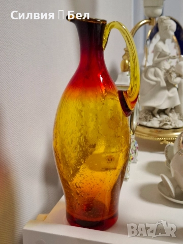 Винтидж стомна Арт стъкло , снимка 10 - Антикварни и старинни предмети - 52061590