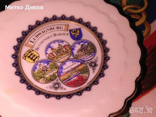 Чиния за украса Людвигсбург Германия фи 8см, снимка 6 - Други - 43676958