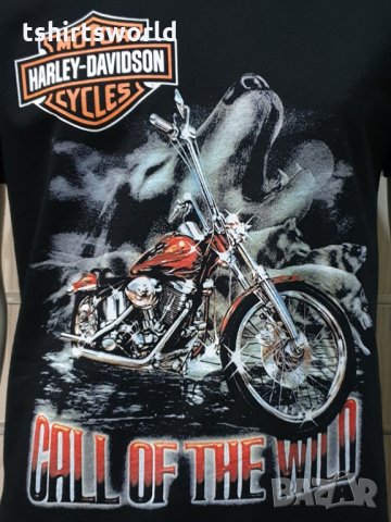 Нова мъжка тениска с дигитален печат HARLEY DAVIDSON, мотори, Call of the Wild, снимка 3 - Тениски - 35622537