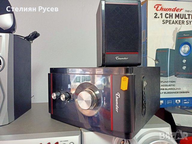 thunder 2.1 ths c285u  Тонколони - цена 55лв 25W (15W + 2x5W), USB, SD Card, дистанционно -състояние, снимка 3 - Тонколони - 35337379