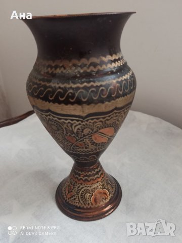 Красива медна ваза , снимка 6 - Антикварни и старинни предмети - 39411169