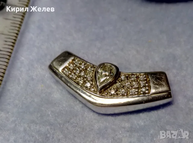 CANISA 925 ШАРМАНТЕН СКЪПОЦЕНЕН СРЕБЪРЕН ПЕНДАНТ РОДИРАНО СРЕБРО 925 с ПРЕКРАСНИ ЦИРКОНИ 60351, снимка 6 - Колиета, медальони, синджири - 50340575