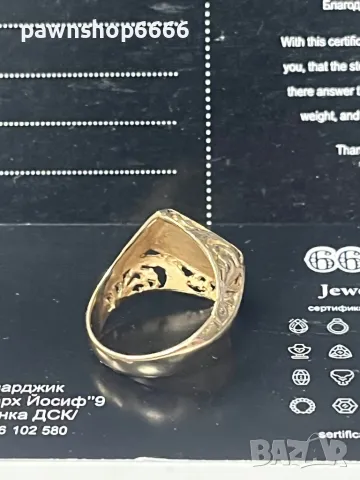 Златен пръстен 14 карата, снимка 7 - Пръстени - 48473810