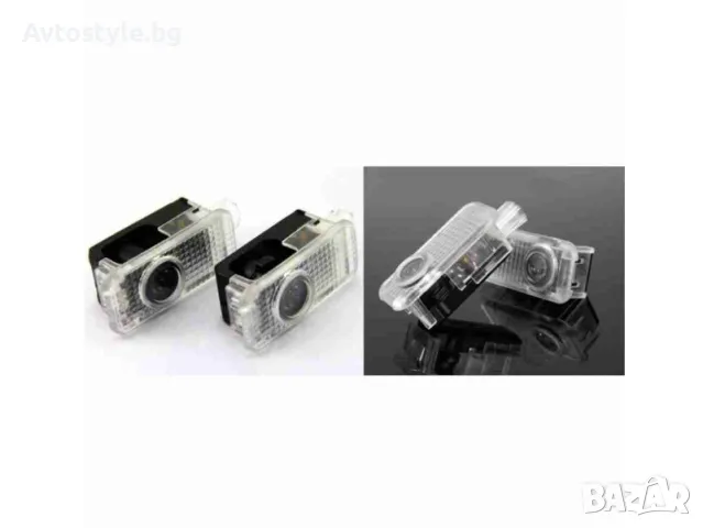 Плафон 2 бр. LED лампа за врати на кола с проектор лого за VW TOUAREG , снимка 1