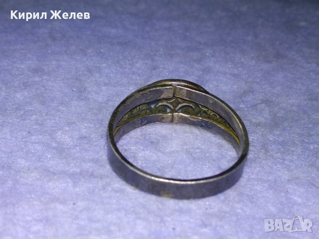 СТАРИНЕН СРЕБЪРЕН РЕТРО ОРНАМЕНТИКА ПРЪСТЕН ЛАКИРАНО СРЕБРО РЪЧНА ИЗРАБОТКА 12659, снимка 12 - Антикварни и старинни предмети - 43225159