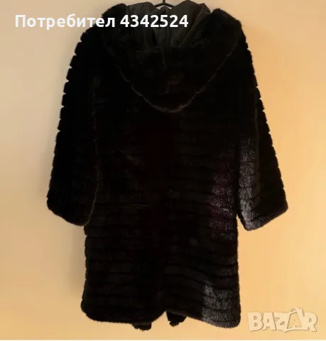 Black jacket with hood /S/, снимка 2 - Палта, манта - 48499619