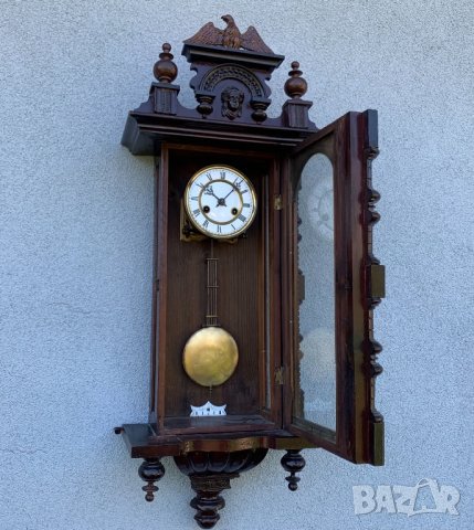 Стенен часовник Friedrich Mauthe от нач. на ХХ в., снимка 1 - Антикварни и старинни предмети - 33376816