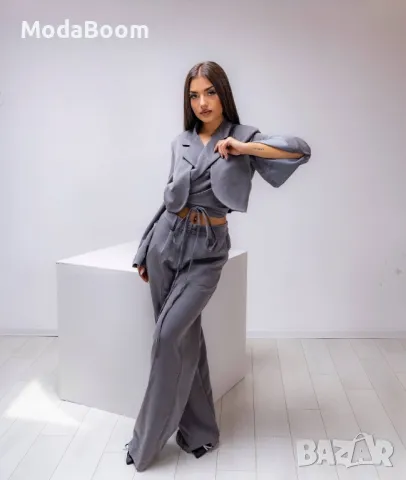 Сив дамски комплект от две части , снимка 5 - Комплекти - 48009124