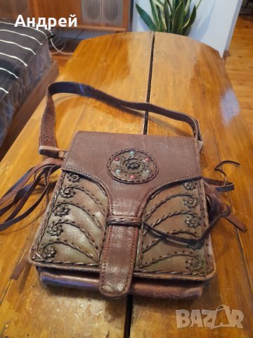 Стара дамска кожена чанта #24, снимка 1 - Други ценни предмети - 43314019