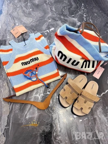 плажна чанта и рокля miu miu , снимка 3 - Рокли - 50595906