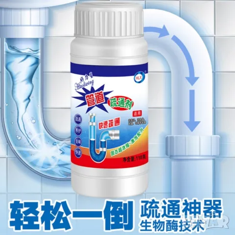 Мощен препарат за отпушване на тоалетна, кухненска канализация  , снимка 5 - Препарати за почистване - 50383389