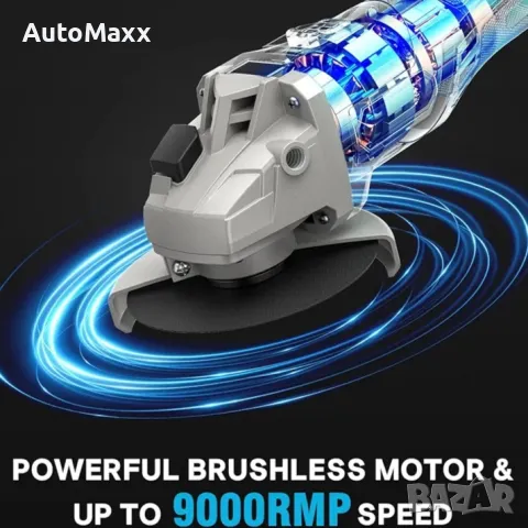 Акумулаторен безчетков ъглошлайф Avhrit ф125mm/18-21V  , снимка 3 - Винтоверти - 48053196