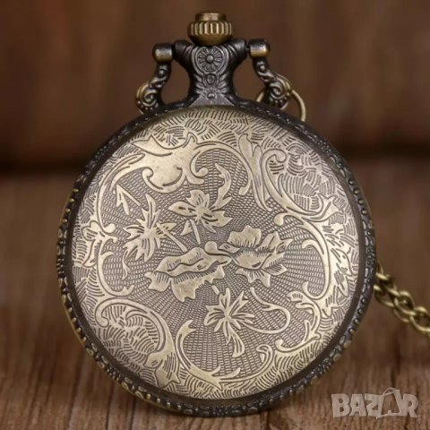 Нов Джобен часовник пиратски череп саби кости корсар черен, снимка 3 - Джобни - 37288290