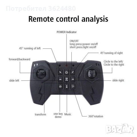 4wd трансформираща количка за каскади 4655, снимка 5 - Коли, камиони, мотори, писти - 53229860