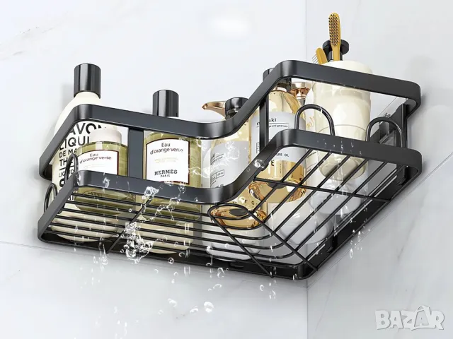 Комплект рафтове за баня 3 рафта 2 поставки, снимка 7 - Органайзери - 49289243