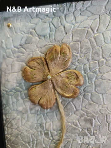  скулптурно рисуване четирилистна детелина , снимка 3 - Картини - 50963553