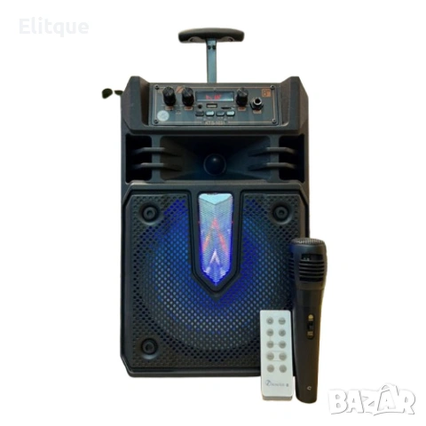 Мощна безжична тонколона 8'' с дистанционно управление и микрофон KTS-1631, снимка 9 - Тонколони - 53165106