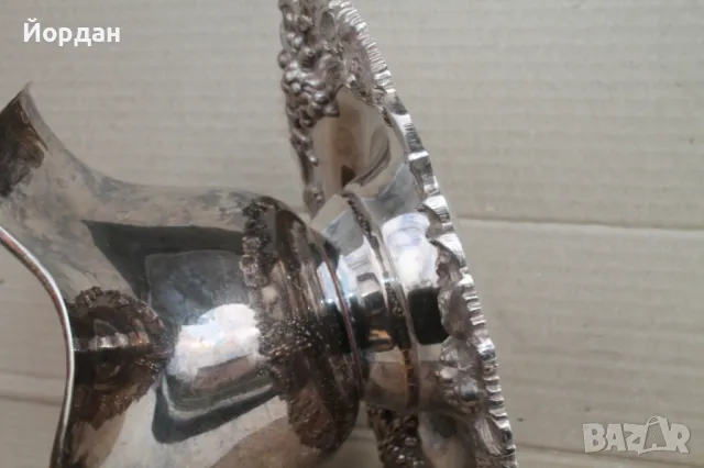 Посребрена фруктиера, снимка 7 - Антикварни и старинни предмети - 49713541