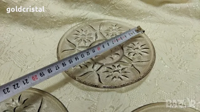 стари стъклени чинийки за десерт , снимка 3 - Антикварни и старинни предмети - 48828465