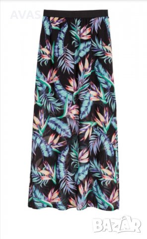 Нова -45% плажна пола H&M черна воалена лятна S размер, снимка 2 - Поли - 32881620