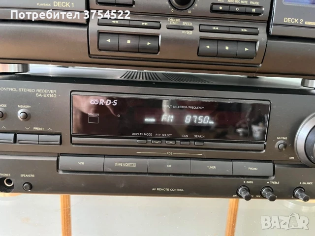 Technics RS-TR373 MkII technics sa ex140 дек двукасетачен и ресивер, снимка 5 - Ресийвъри, усилватели, смесителни пултове - 51379278