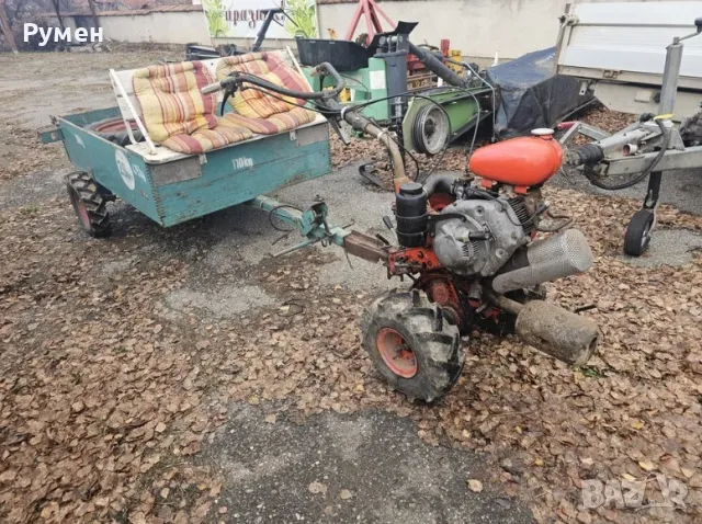 Мотоблок немски с ремарке, снимка 2 - Селскостопанска техника - 49875457